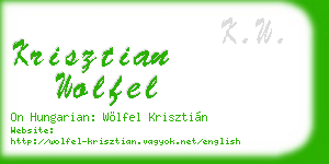 krisztian wolfel business card